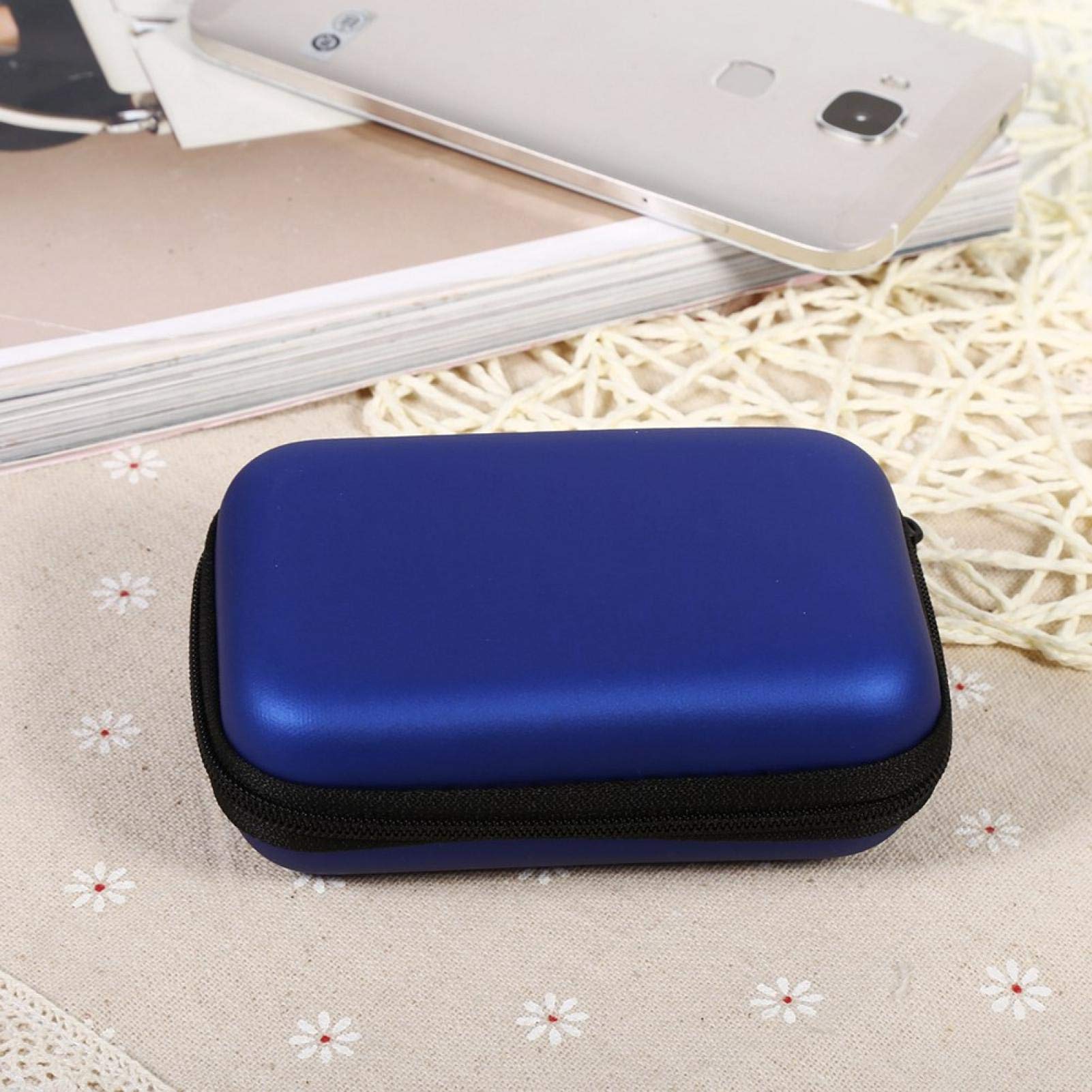 Borsa portaoggetti digitale, 5 colori Mini borsa portaoggetti Gadget Organizer Custodia portatile per auricolare Cavo dati disco U Hot(Blu scuro