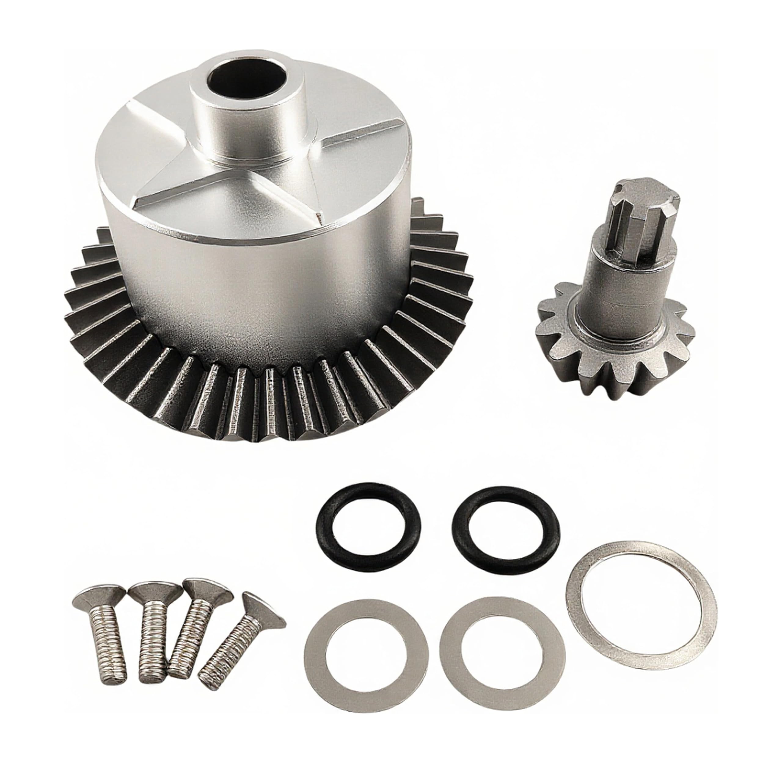 Steel Differential Gear Set, 37T Main Gear & 13T Input Gear for Arrma 1/10 Big Rock, Granite, Vorteks, Senton 3S BLX, Kraton/Outcast 4S BLX, 1/8