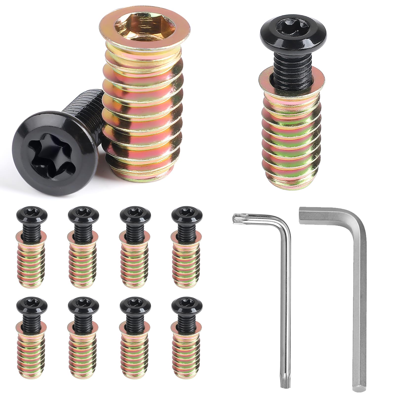 MIGUBIGU 10 Paare Torx Schrauben M8 x 25mm und Einschraubgew