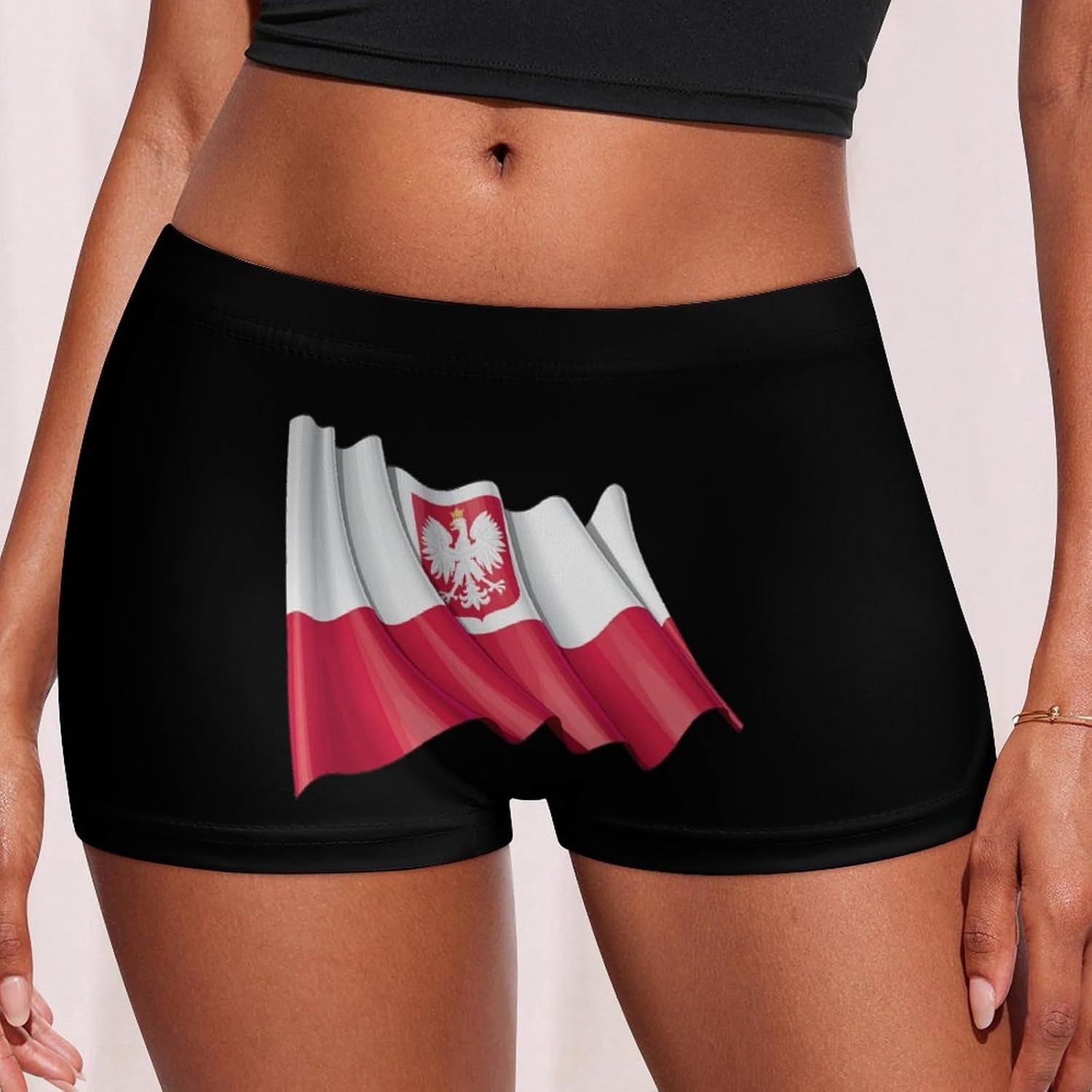 Poland State Flag Fashion Women's Boxer Briefs Breathable Underpants Trunks Stretch Underwear