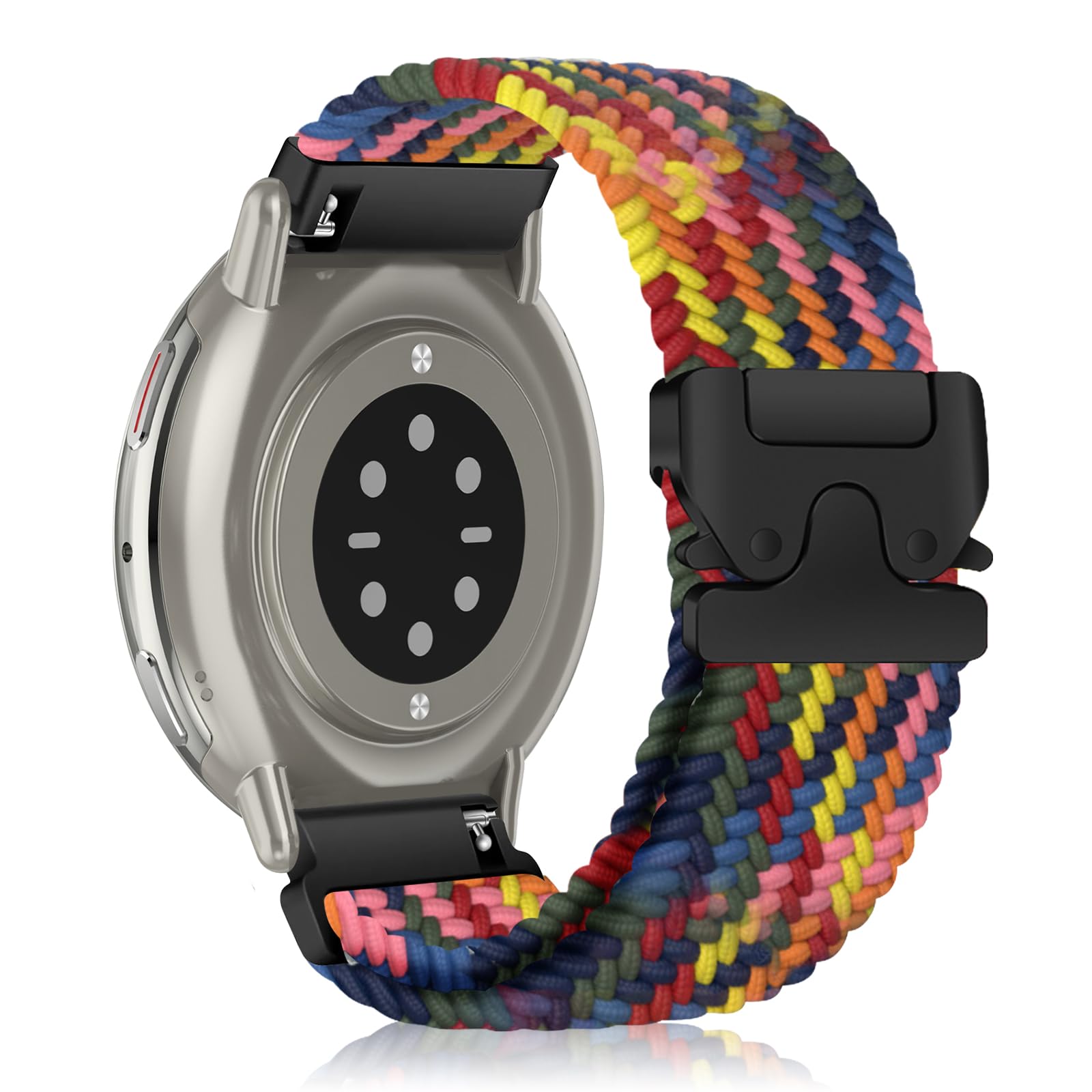 KeHowy 20mm Nailon Correa para Amazfit Active 2 (Square)/Active/GTR Mini/GTS 4/4 Mini/GTS 3/2/2e, Nylon Elásticos Trenzada Reloj de Repuesto para Amazfit GTR 42mm/Bip S/Bip 3/3 Pro/Lite - Colorido