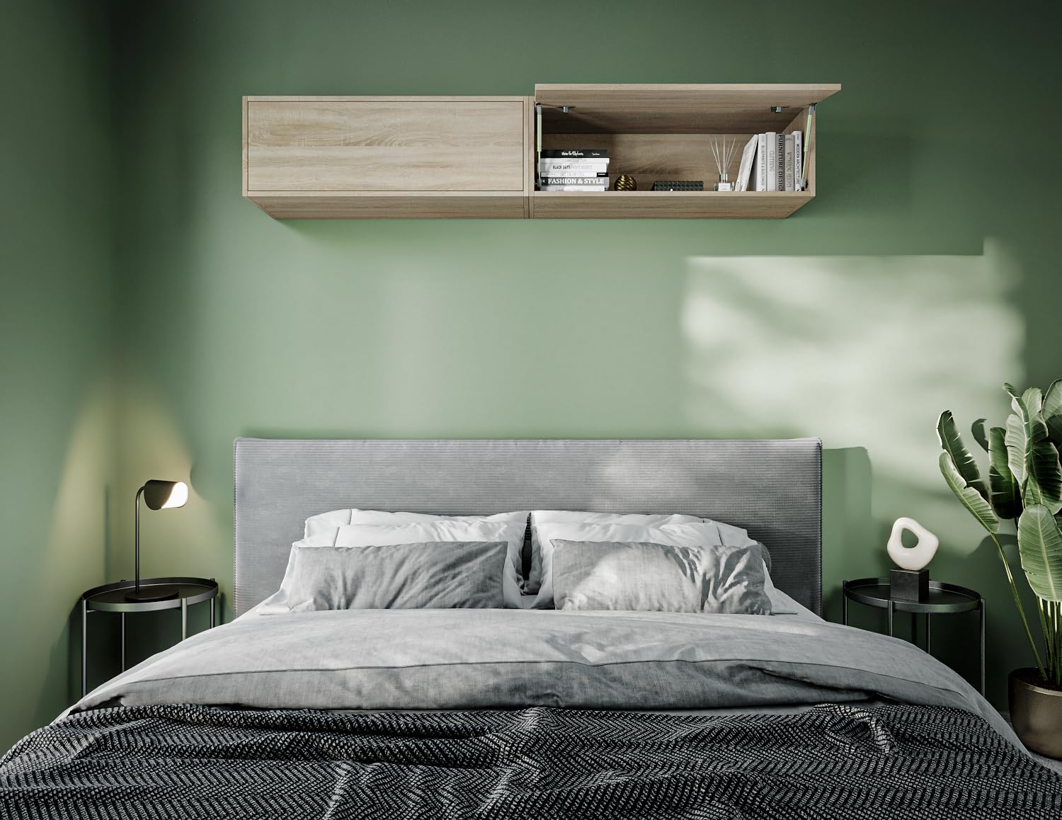PLATAN ROOM Szafka ścienna 100 x 35 x 35 cm, szafka kuchenna składana do łazienki, przedpokoju, salonu, szafka ścienna (dąb sonoma)