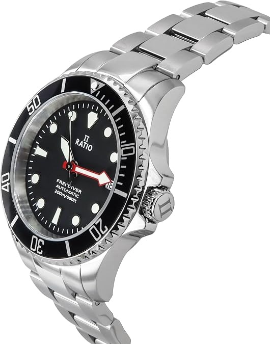 RATIO FreeDiver Sapphire Crystal Diver Watch Japanese Automatic Movement Dive Watch 200m Water Resistant Diving Watch for Men