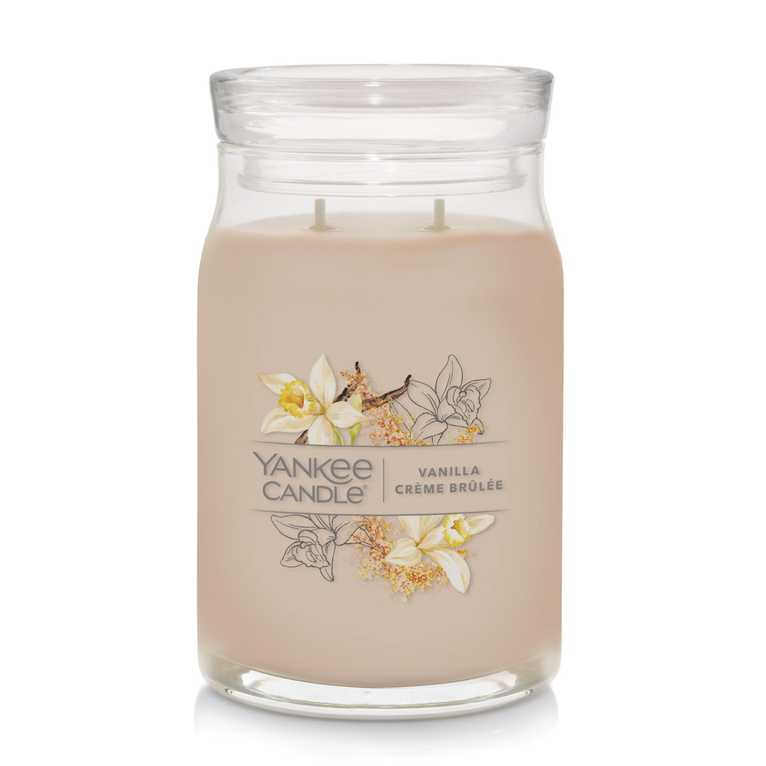 Yankee Candle Signature Scented Candle | Vanilla Crème Brûlée Large Jar Candle with Double Wicks | Long Burning Candle | Perfect Gifts for Women