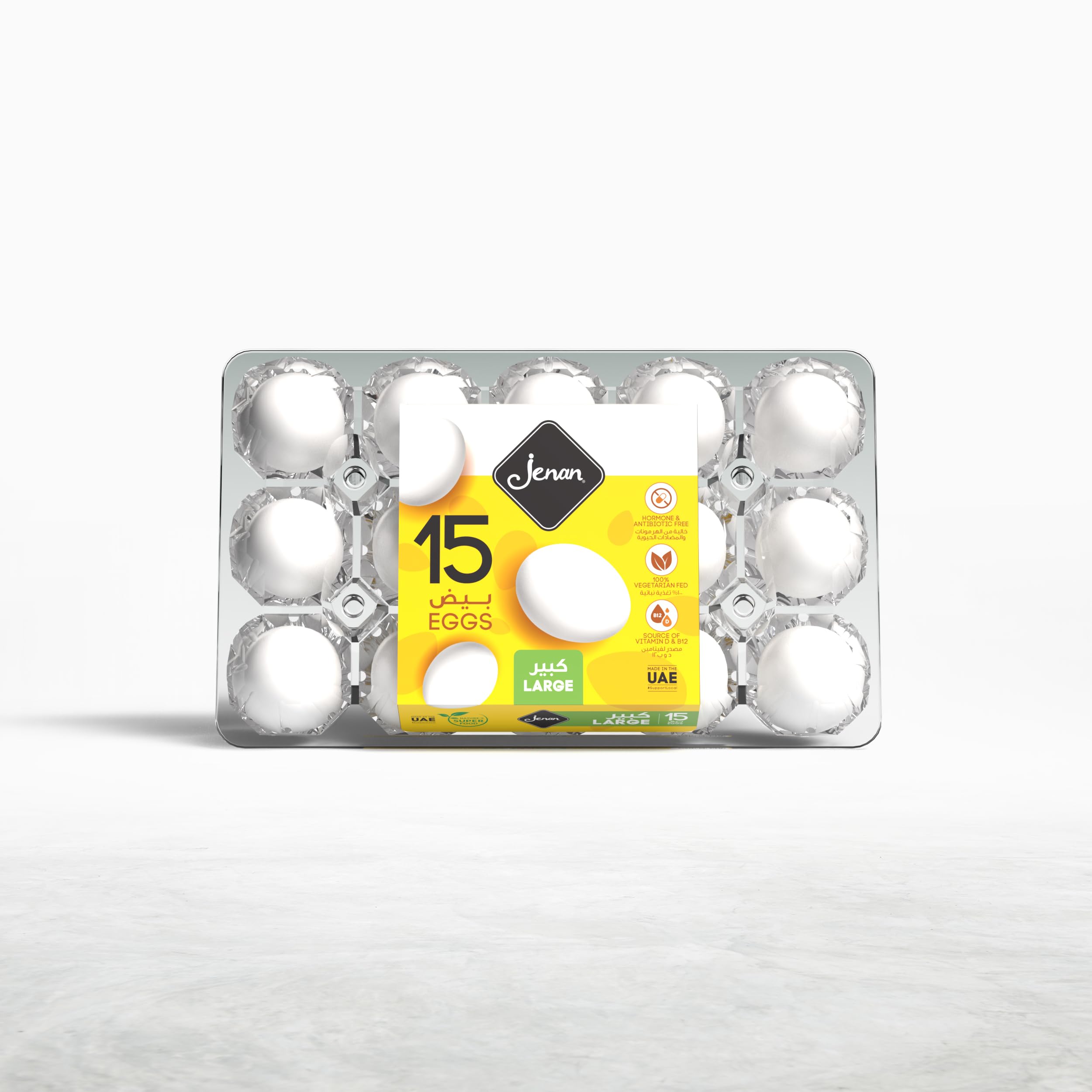 Jenan White Eggs Large 15pcs