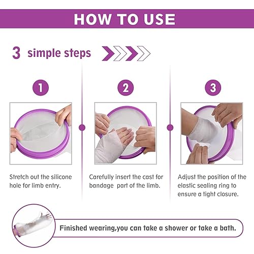 Miniatura 8 de Cast Covers for Shower Leg, Waterproof Cast Cover for ShoweringSwimming, Cast Protector for Shower Leg Adult, Water Proof Shower Boots for Foot