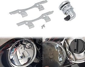 HDBUBALUS Motorcycle Fuel Door Latch Push Fit for Harley Touring Electra Glide Road Glide 1992-2025 Chrome
