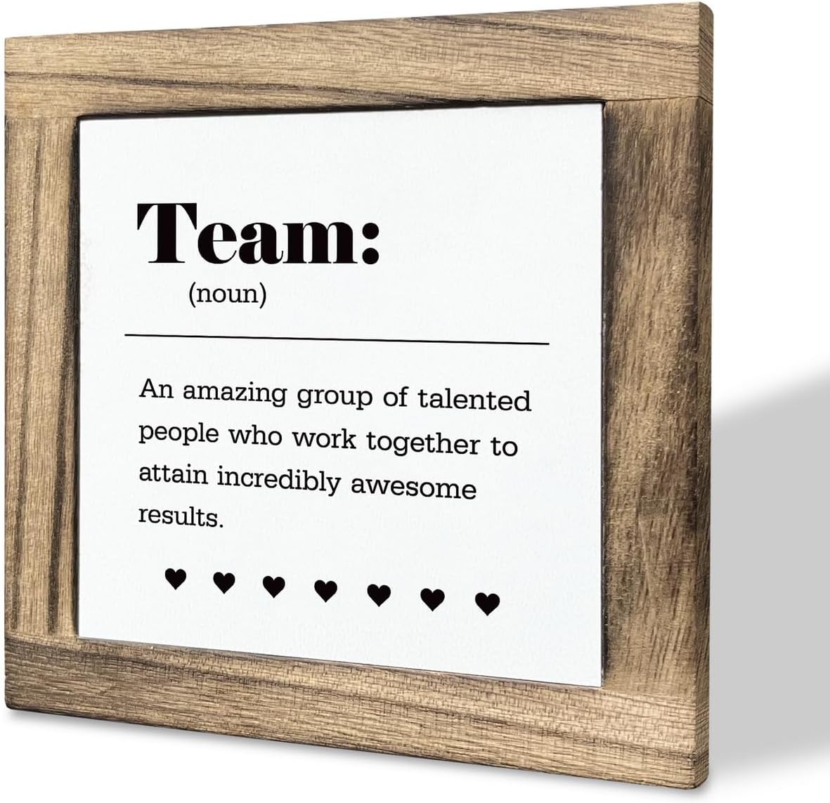 Desk Decor Gifts, Box Wood Plaques Desk Décor, Team Definition Wood Plaque for