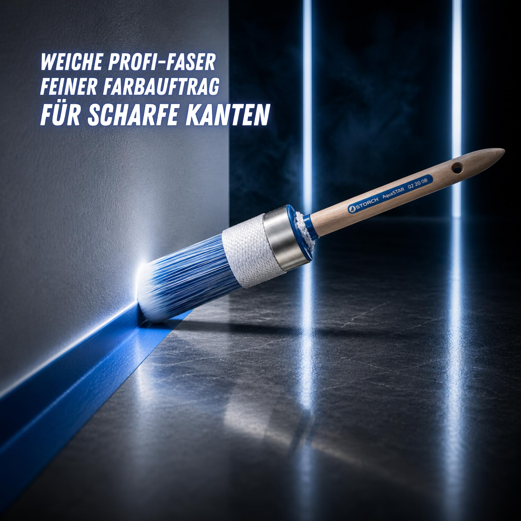 STORCH Profi Malerset 11-TLG. Dispersionsfarbe Silikatfarbe innen, Farbroller Set komplett - SmartCore Farbwalze, Lock-IT Edelstahlbügel, Teleskopstange, Heizkörperpinsel, Ringpinsel, Abstreifgitter