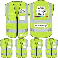 Vista 32 de Chaleco de seguridad de encargo de la alta visibilidad del chaleco de seguridad de la clase 2 Hi Vis reflex