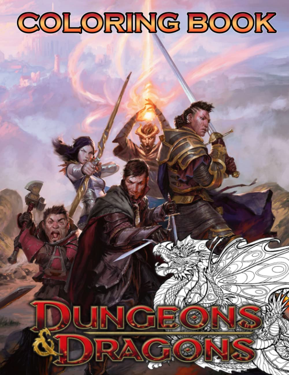 Buy Dungéons And Dragóns Coloring Book: Coloring pages filled with ...