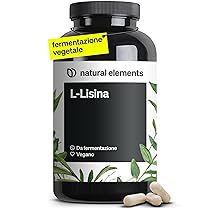 L-Lisina – 365 capsule – 1.000 mg per dose giornaliera – da fermentazione vegetale – vegana, ad alto dosaggio, senza additivi – prodotta e testata in laboratorio in Germania