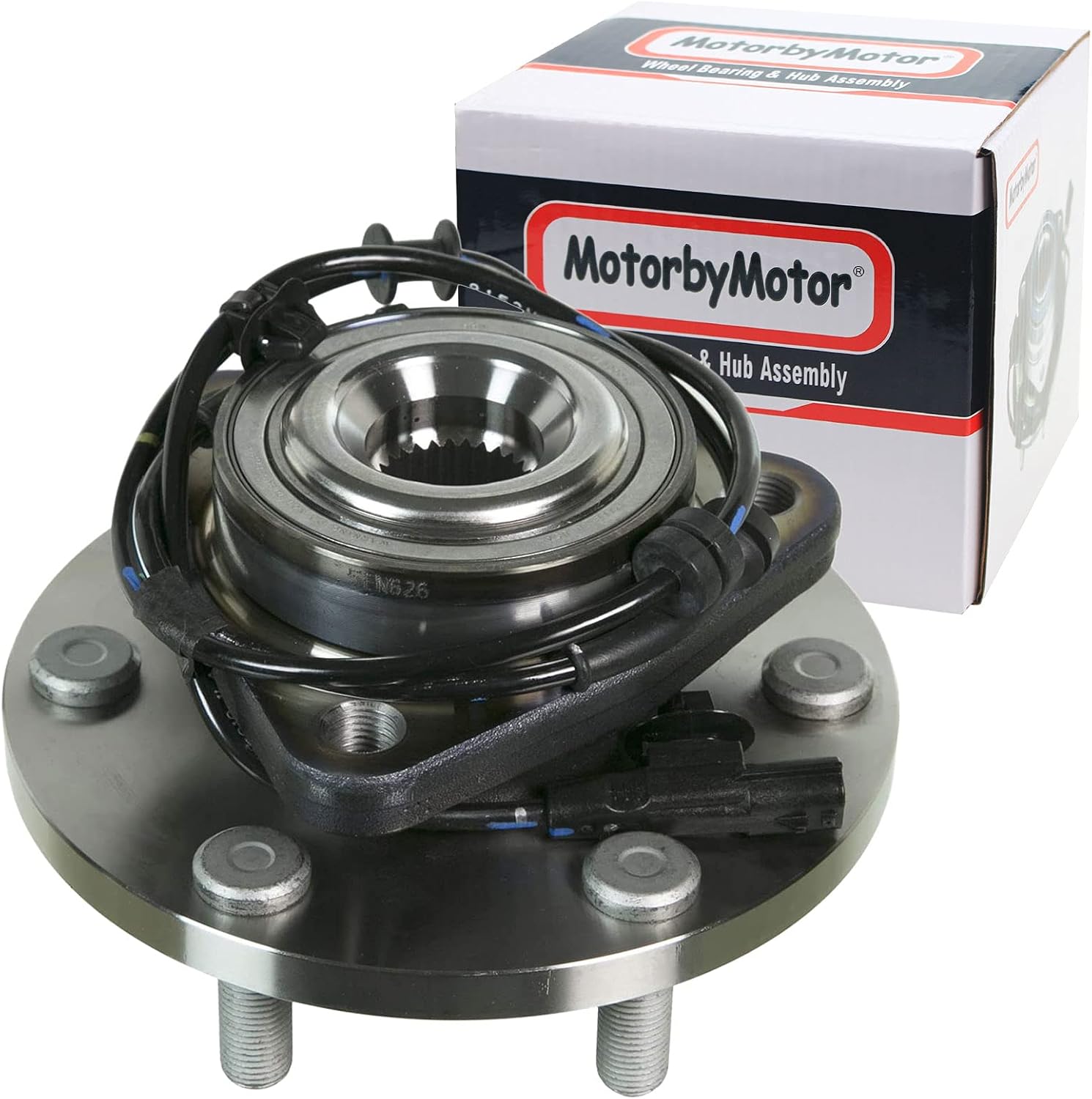 MotorbyMotor 515127 Front Wheel Bearing and Hub Assembly with 6 Lugs Fits for Infiniti QX56 2011-2013, Infiniti QX80 2014-2019, Nissan Armada 2017-2020 Low-Runout OE Directly Replacement Hub Bearing