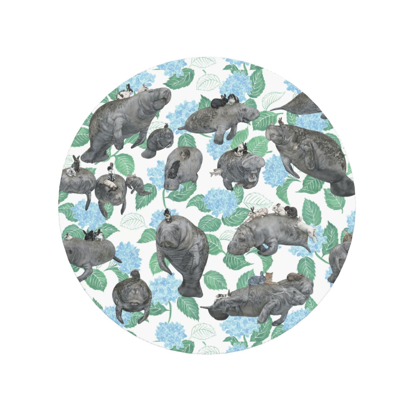 Rabbits Manatees Print Refrigerator Magnet,Magnets For Refrigerator Decoration, Kitchen, Office, Wall