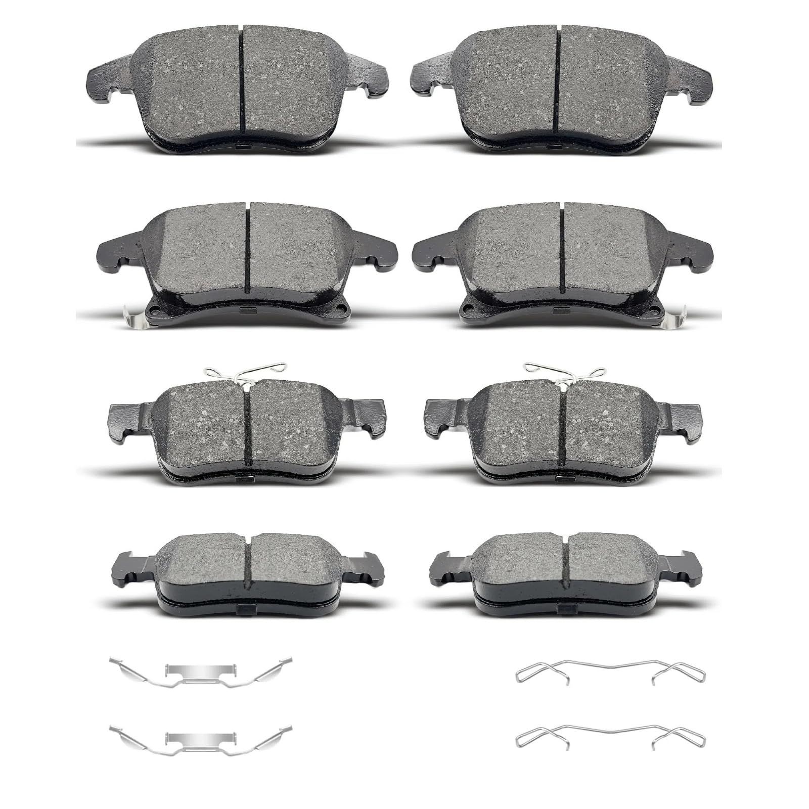 Photo 1 of D1653 D1665 8pcs Ceramic Front Rear Brake Pads Sets With Clips Fit For 2013-2018 Ford Fusion,For 2013-2020 Lincoln MKZ