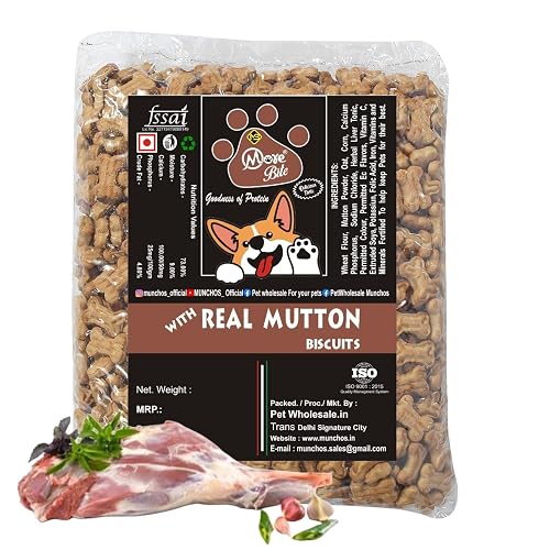 More Bite Real Mutton Dogs Biscuit 1 Kg - All Life Stages