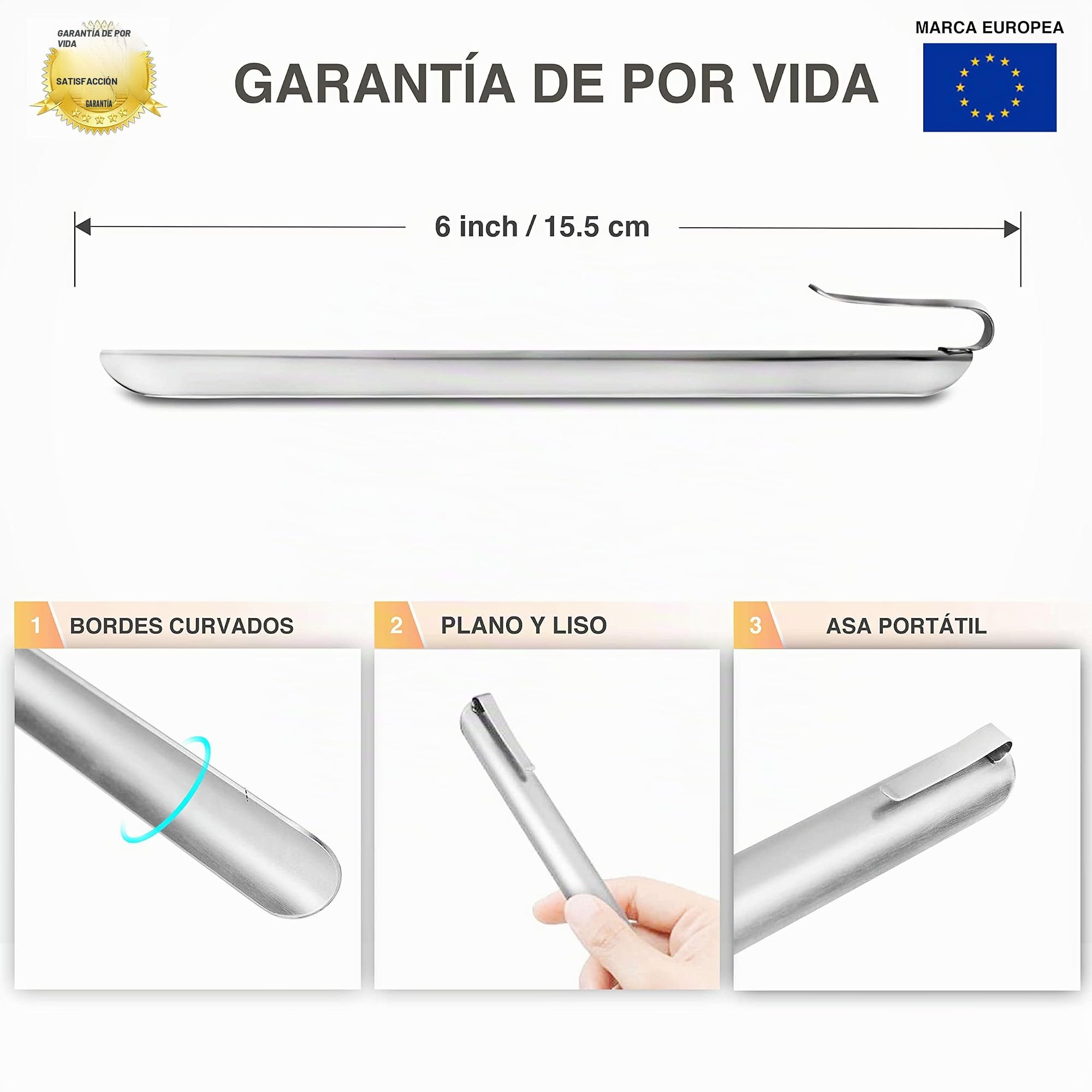 ✮ ✮ Recoge-migas ✮ ✮ Recoge las migas de la mesa de acero inoxidable curvo - Accesorios de restaurante manuales - ideal para recoger el mantel