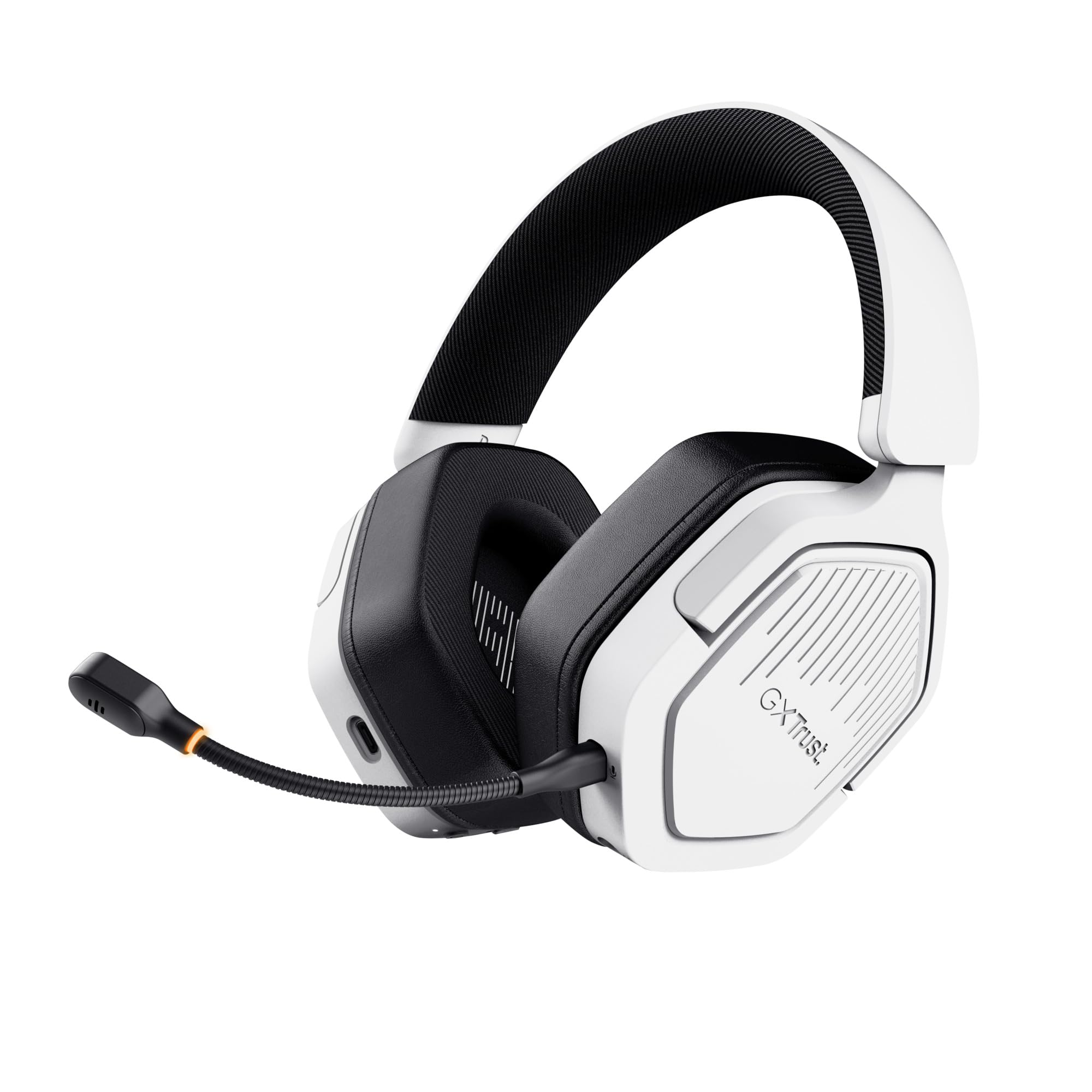 Trust GXT 1493W Ravox Wireless Gaming Headset Bluetooth + 2.4GHz PS5 PS4 PC Switch Xbox Mobile, 50mm Speakers, 70 Hour Battery, Low Latency, Over-Ear Wireless Headphones, White