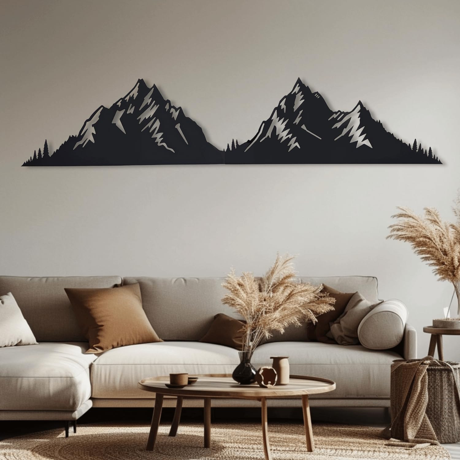 Décoration murale en métal de style art minimaliste, grande œuvre moderne pour salon moderne