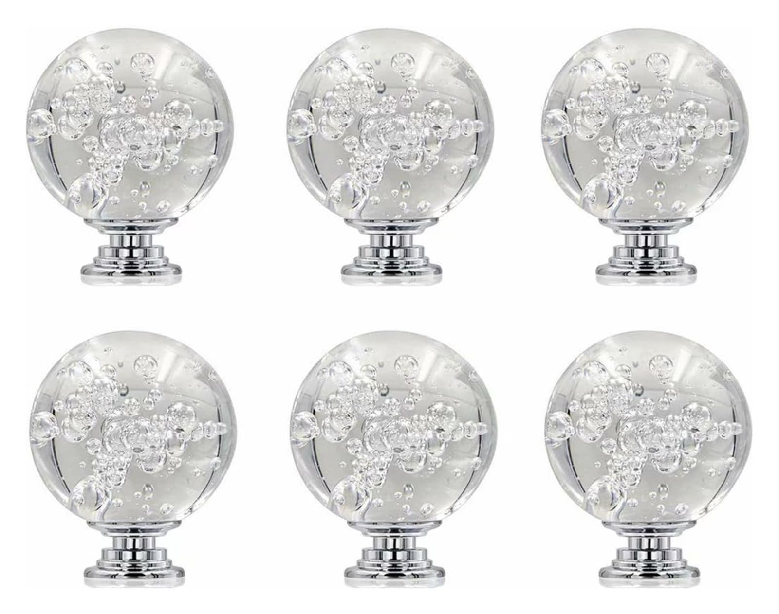 Armoires de tiroirs de cuisine boutons en cristal transparent 30mm avec poignées de placard