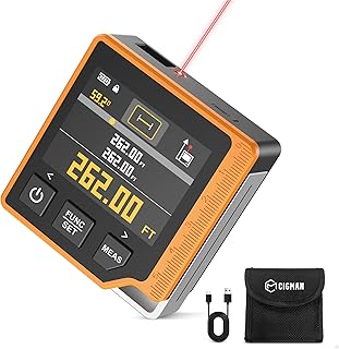 CIGMAN 80M 3 in 1 Digitales Laser Entfernungsmesser, Laser-Messgerät mit LCD-Hintergrundbeleuchtung, Neigungsmesser, M/In/Ft-Einheit, Digitales Laser Maßband, (CD80)