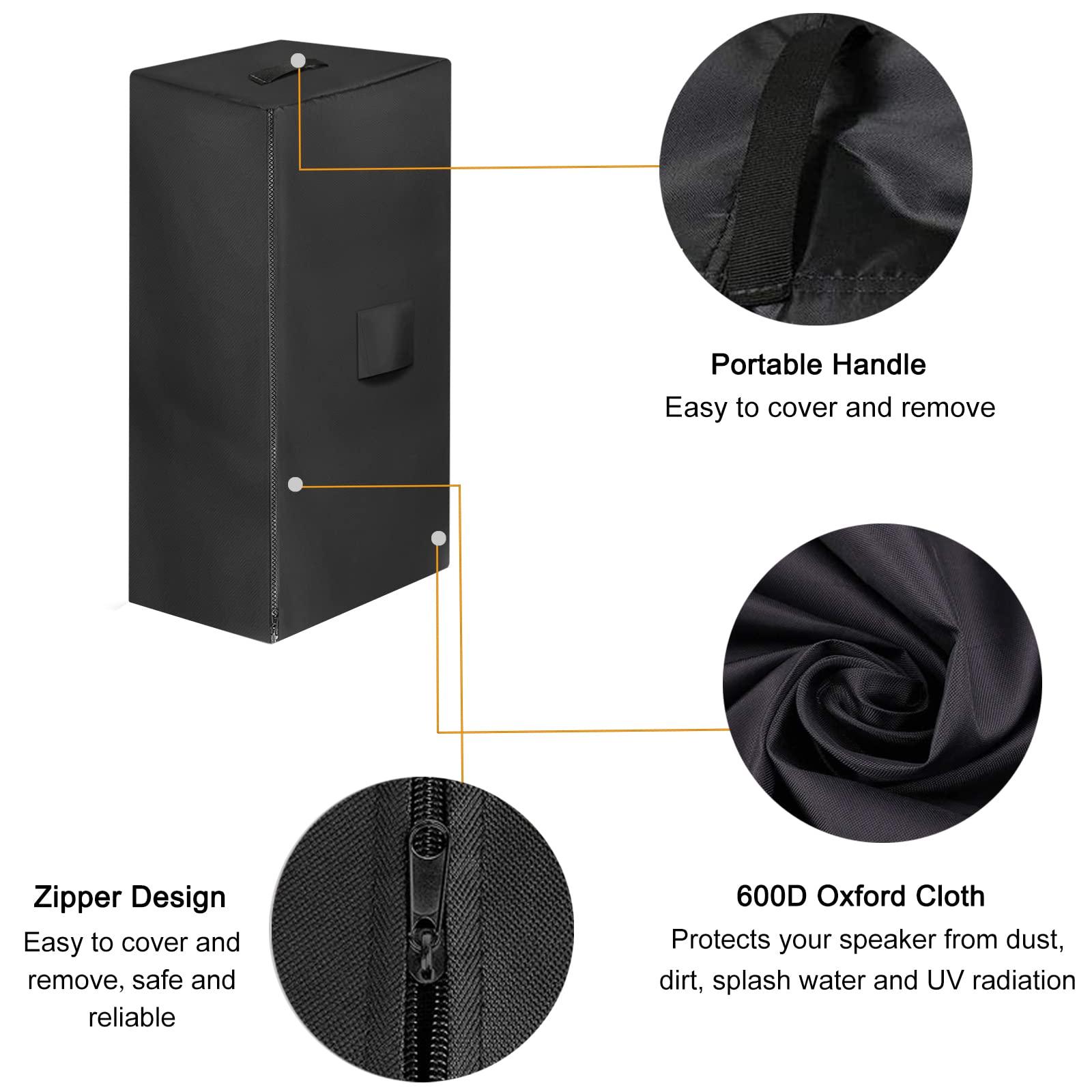 Schleuder Housse de protection pour JBL Partybox 310, JBL Partybox 300 et JBL 200, en tissu Oxford 600D imperméable, housse de haut-parleur, housse de protection contre la poussière, avec poignée