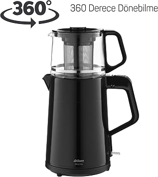 Arzum AR3134 Dreamtea Çay Makinesi 1 L Demlik Kapasitesi, Siyah