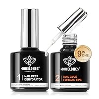 Vista 19 de Modelones Puntas de uñas postizas en forma de almendra medias 510 piezas, uñas acrílicas transparentes a presión con forma previa de cobertura