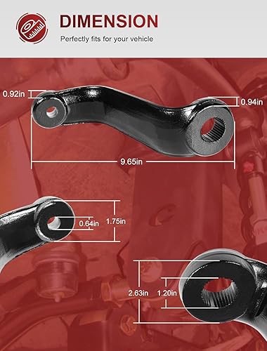 Miniatura 6 de Brazo Pitman Drop 6610 para Jeep Cherokee XJ 1984-2001 y Jeep Comanche MJ 1986-1992 para kits de elevación de suspensión de 6"-7"