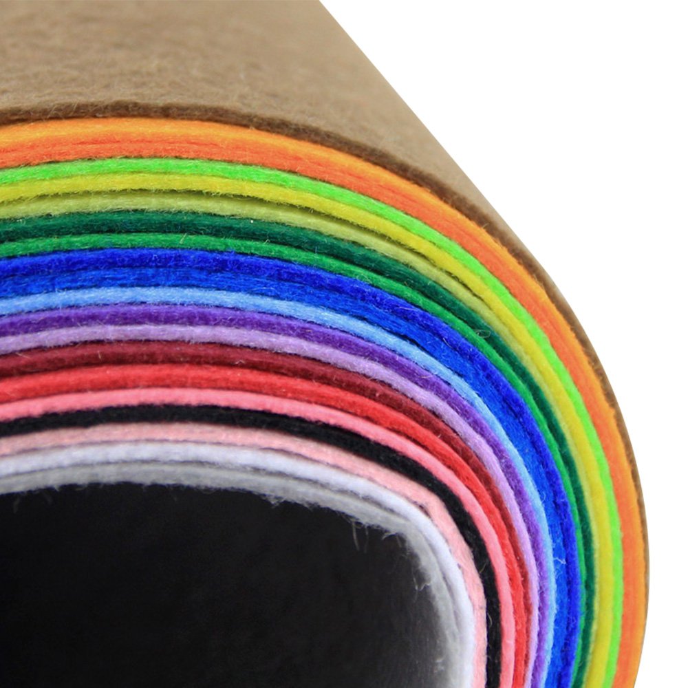 60 Feuilles De Feutrine 15x15 Cm Multicolores - DIY, Couture, Déco, Artisanat Pour Enfants Et Adultes - 2