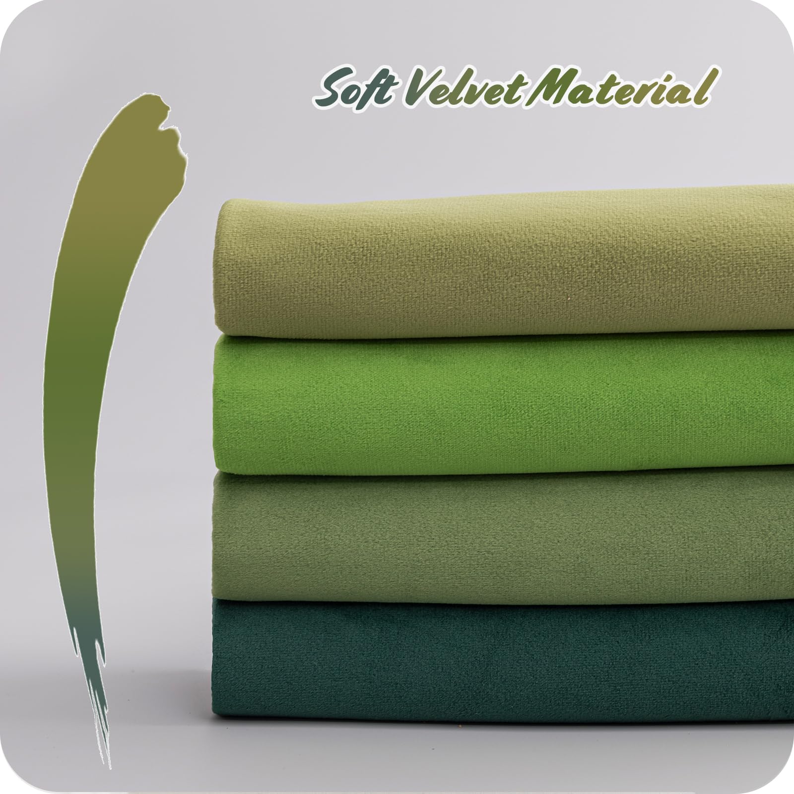 NOSTHEART Federe Cuscini Divano 50x50cm (Set di 4) Copricuscini Divano Set di 4 Fodere Cuscino per Divano Federe Decorative Cuscini per Divano Camera da Letto con Cerniera Invisibile Serie Verde