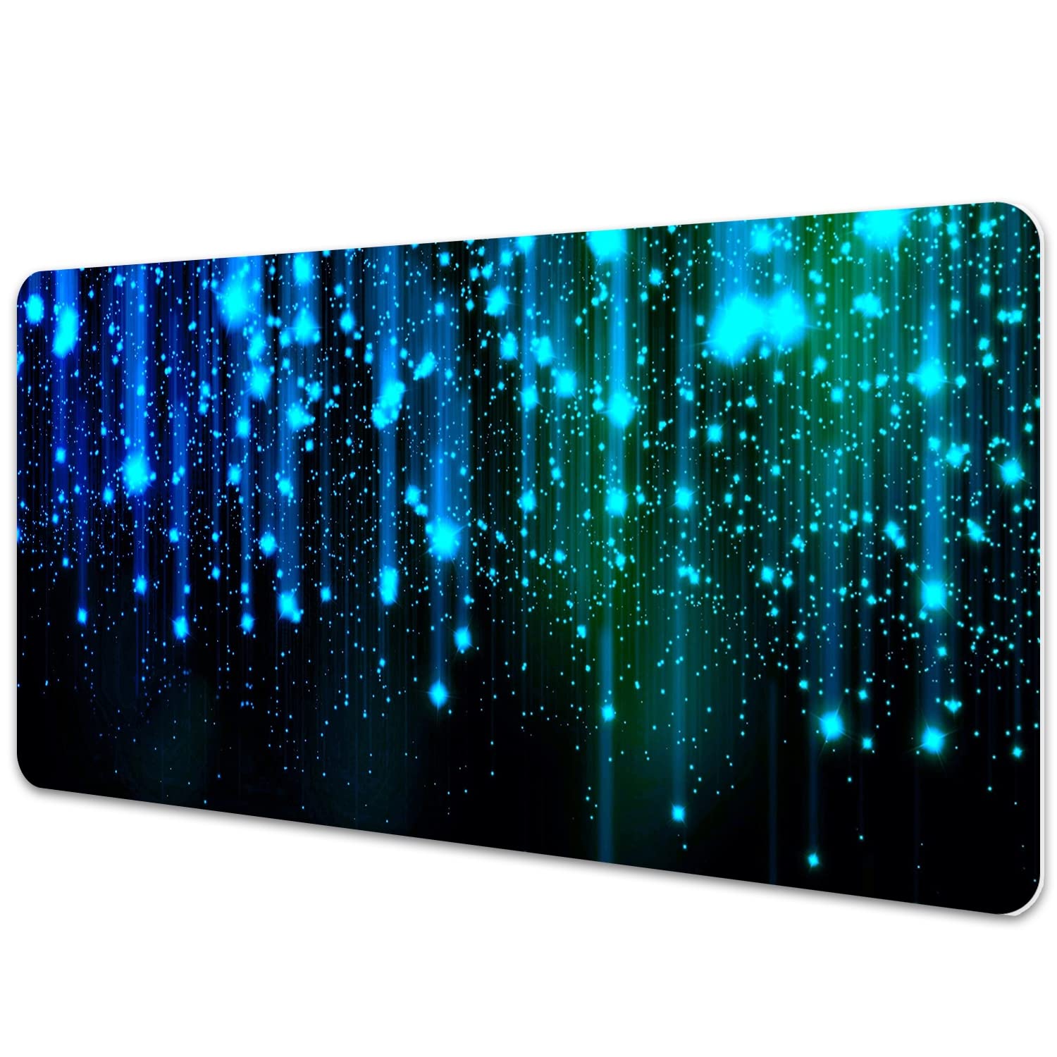 Decormat 120x60cm Sottomano da scrivania Protezione per tavolo per mouse Grande - Particelle blu