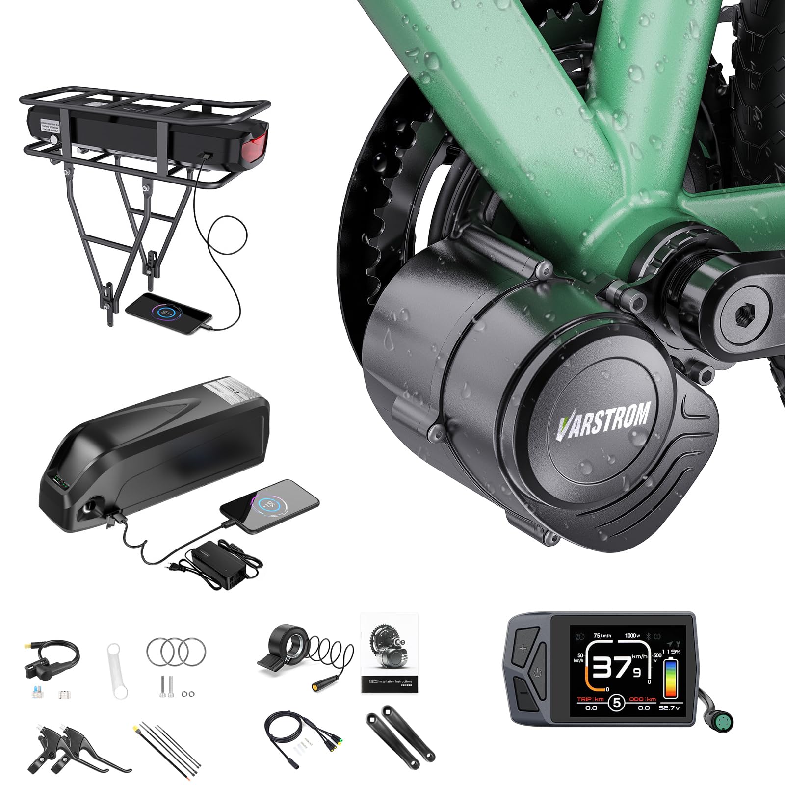 Varstrom TSDZ-2B Torque Sensor Mid Drive Kit
