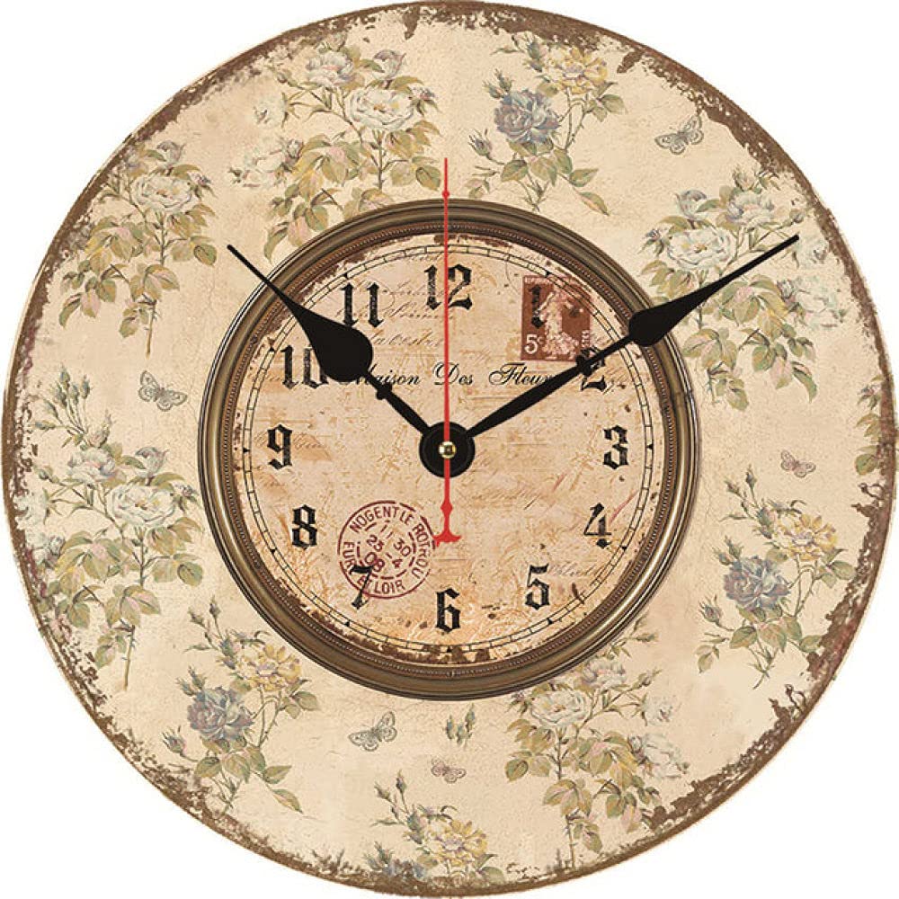 Horloge murale ronde romaine silencieuse sans coutil pour bureau