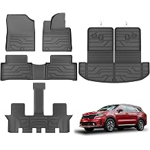 Floor Mats for 2021-2025 2026 Kia Sorento 6&7 Seats Not for Hybrid & PHEV, All Weather TPE Floor Liners Car Mats Kia Accessories