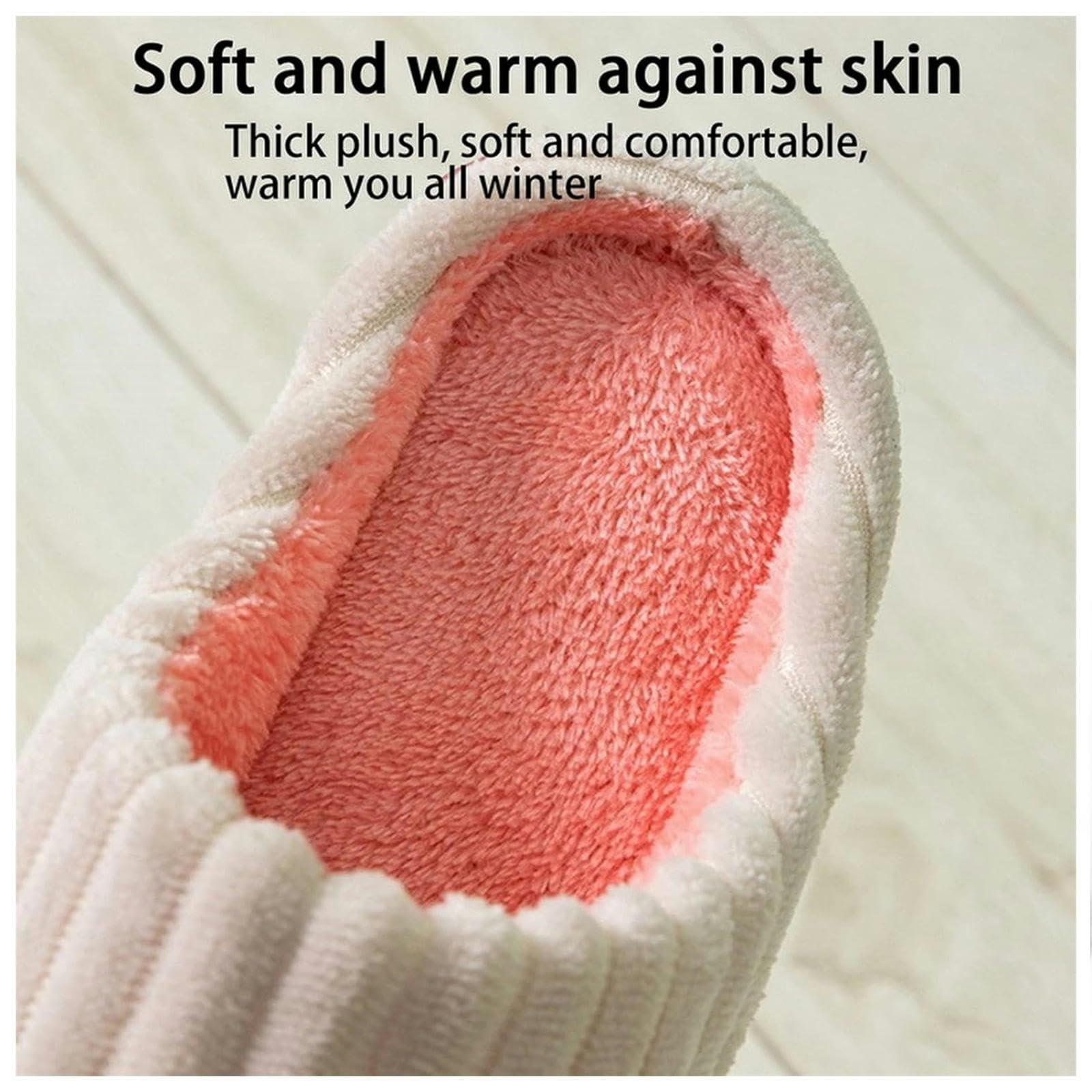 Ciabatte Donna Invernali Pannelli Caldi di Cotone Inverno Unisex con Fondo Morbido Non Slip per Camera da Letto-d Red Skin-38-39