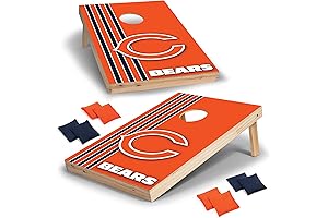 Chicago Bears Cornhole: Premium NFL Solid Wood Set with HD Team Graphics