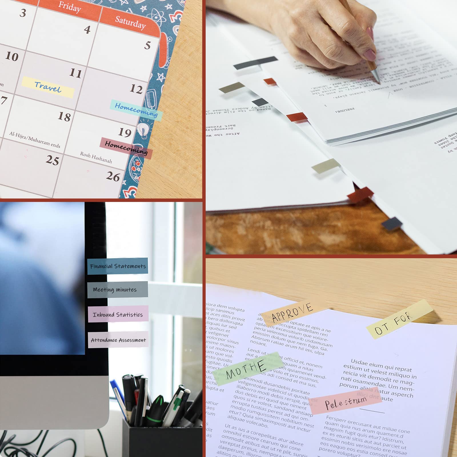 Haftnotizen in 15 Farben, Pastellfarben, Datei-Tabs, Flaggen, farbige Seitenmarker, Pop-up, selbstklebende Index-Tabs, Aufkleber, beschreibbare Buchreiter zum Anmerken von Büchern, Notizbüchern, 300