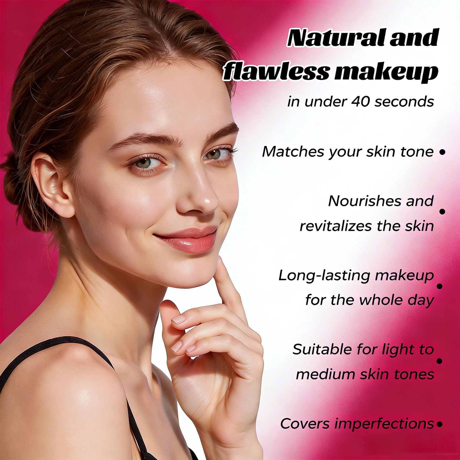 Smooche Foundation Korean, Smooche Colour Changing Foundation, Moisturizing Concealer Brighten Long-Lasting, Even Skin Tone for All Skin Types - 30ml (1 Pack) - 4