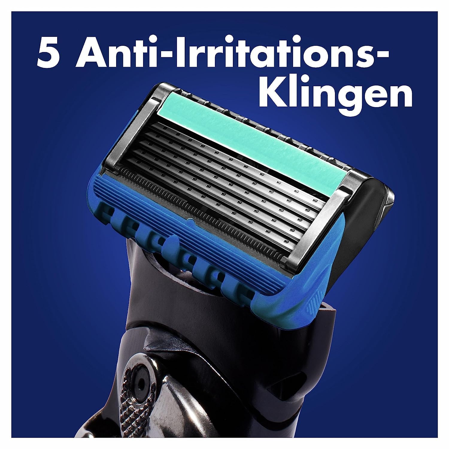 Gillette ProGlide Nassrasierer Herren, Rasierer + 10 Rasierklingen mit 5-fach Klinge, Geschenk für Männer, schwarz/blau