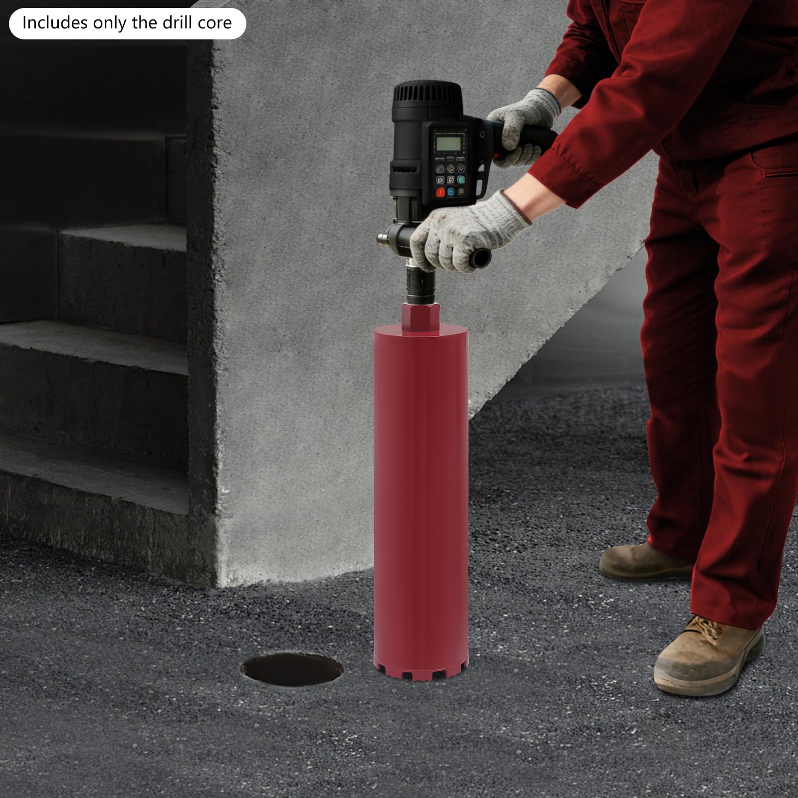 Diamentowa koronka wiertnicza rdzeniowa, wiertło rdzeniowe do wiertarki rdzeniowej z turbo Ø 112 mm koroną wiertniczą - długość użytkowa 410 mm - wiertło rdzeniowe wiertło do otworów do muru, granitu