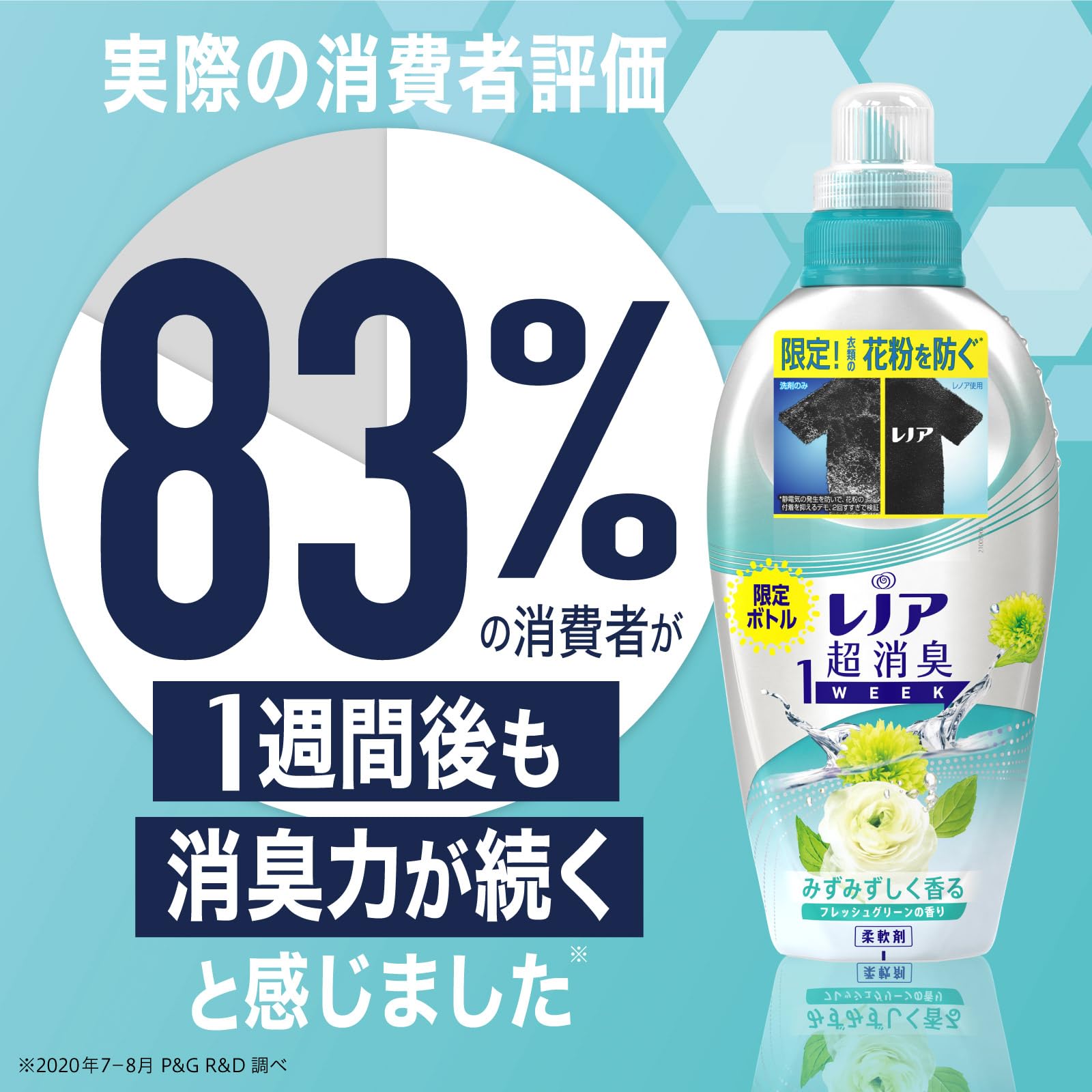 Amazon | レノア 超消臭1WEEK 柔軟剤 フレッシュグリーン 花粉ブロック