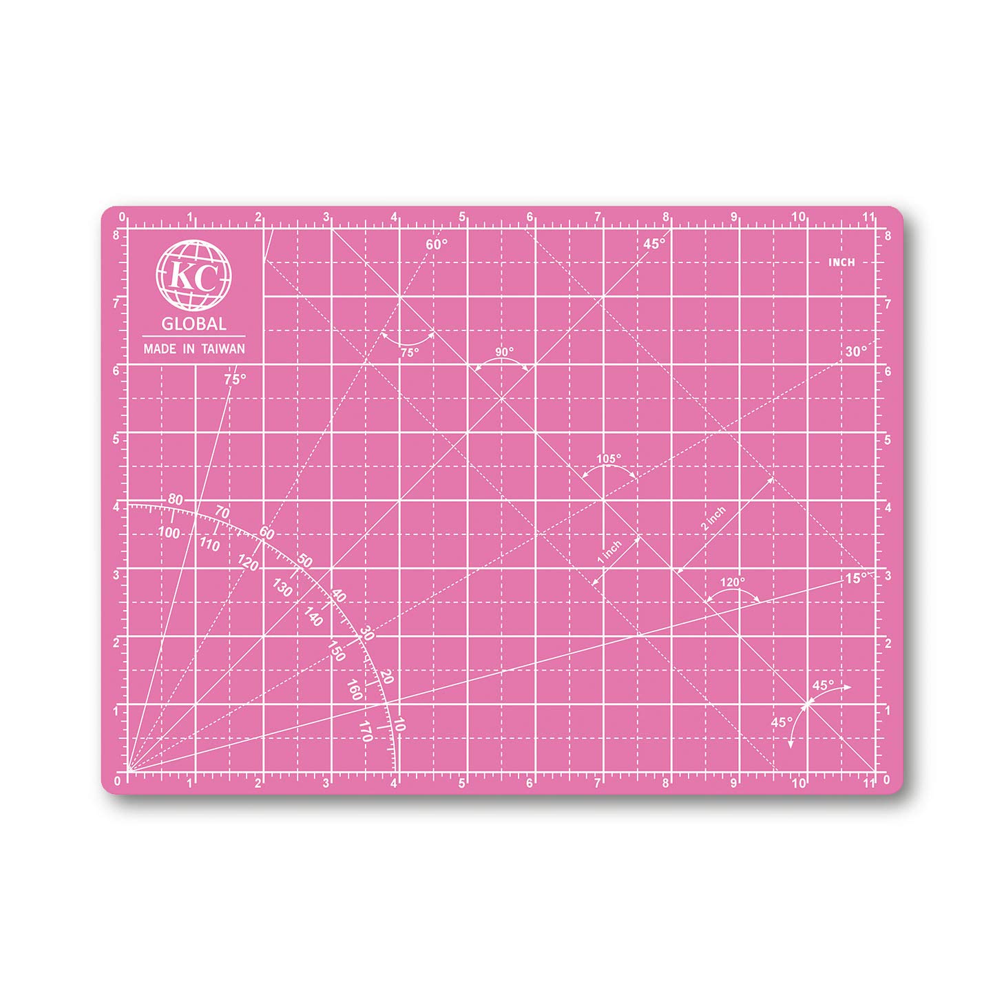 KC GLOBAL A4 (12"x9") Self-Healing Cutting Mat (Pink) - Sturdy, Reversible, Eco-Friendly, Non-Slip. Premium Desk Mat for Crafters, Quilters, and Hobbyist
