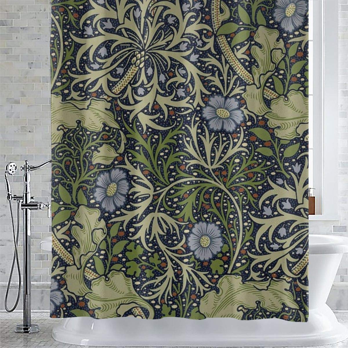 Ansouyi Tenda Doccia In Poliestere Con Ganci – 182x198 Cm, Stampa Moto Classica, Vintage, Impermeabile E Lavabile
