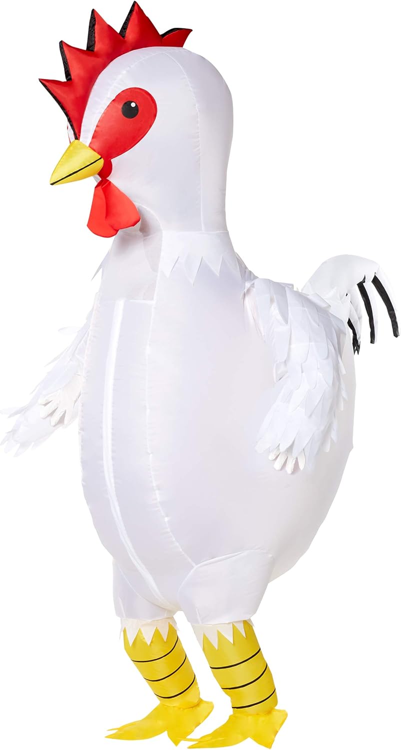 Spirit Halloween Inflatable Chicken Kid Costume | Funny Halloween Costume | Blow Up Costume | Fan Operated Outfit