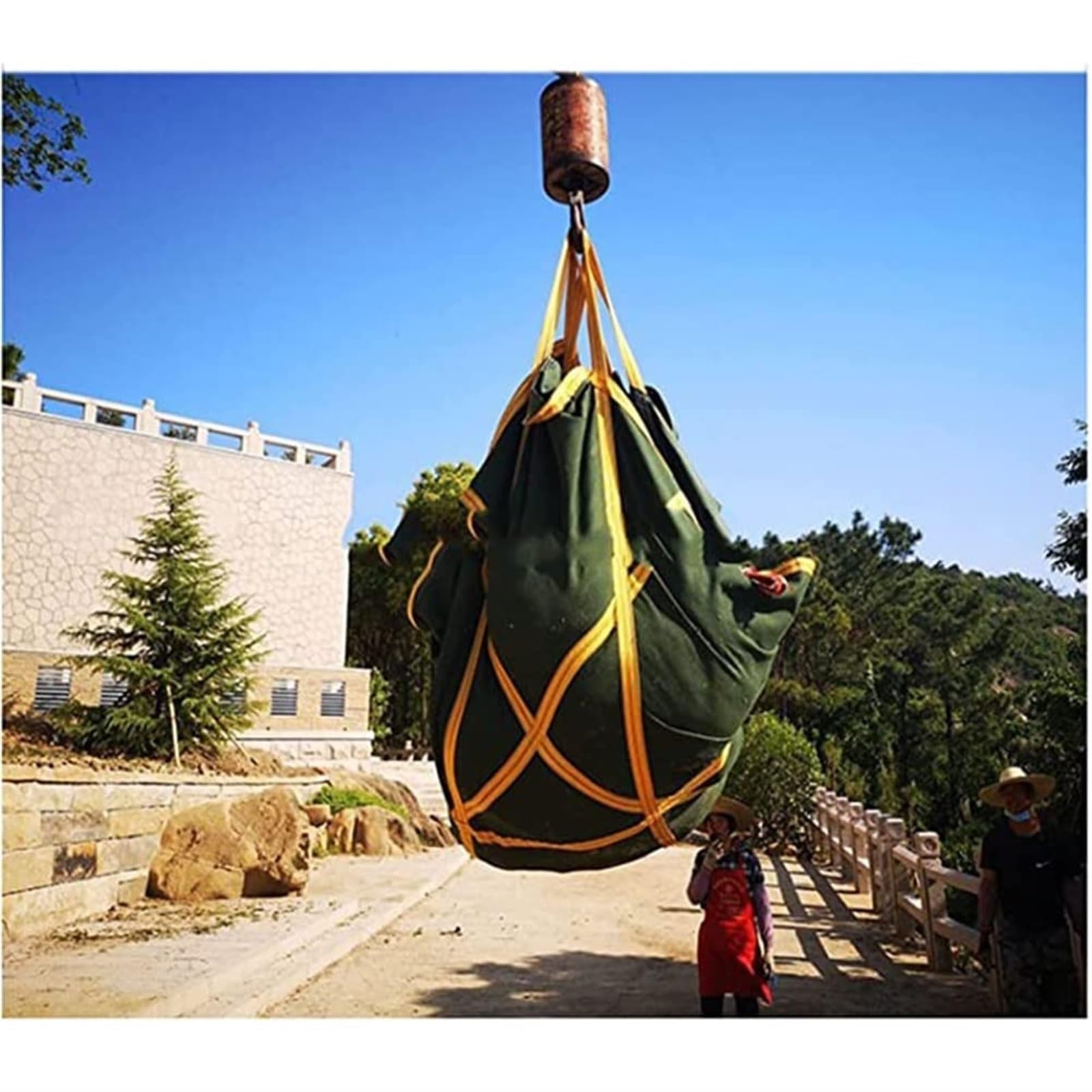 Rete di Sollevamento sospesa, Carico da 1,5 a 2 tonnellate, Sacco for Cemento, Sacco Appeso for Carrello elevatore, carico e Scarico di Oggetti Pesanti(150X150CMLoad 1.5 2T)