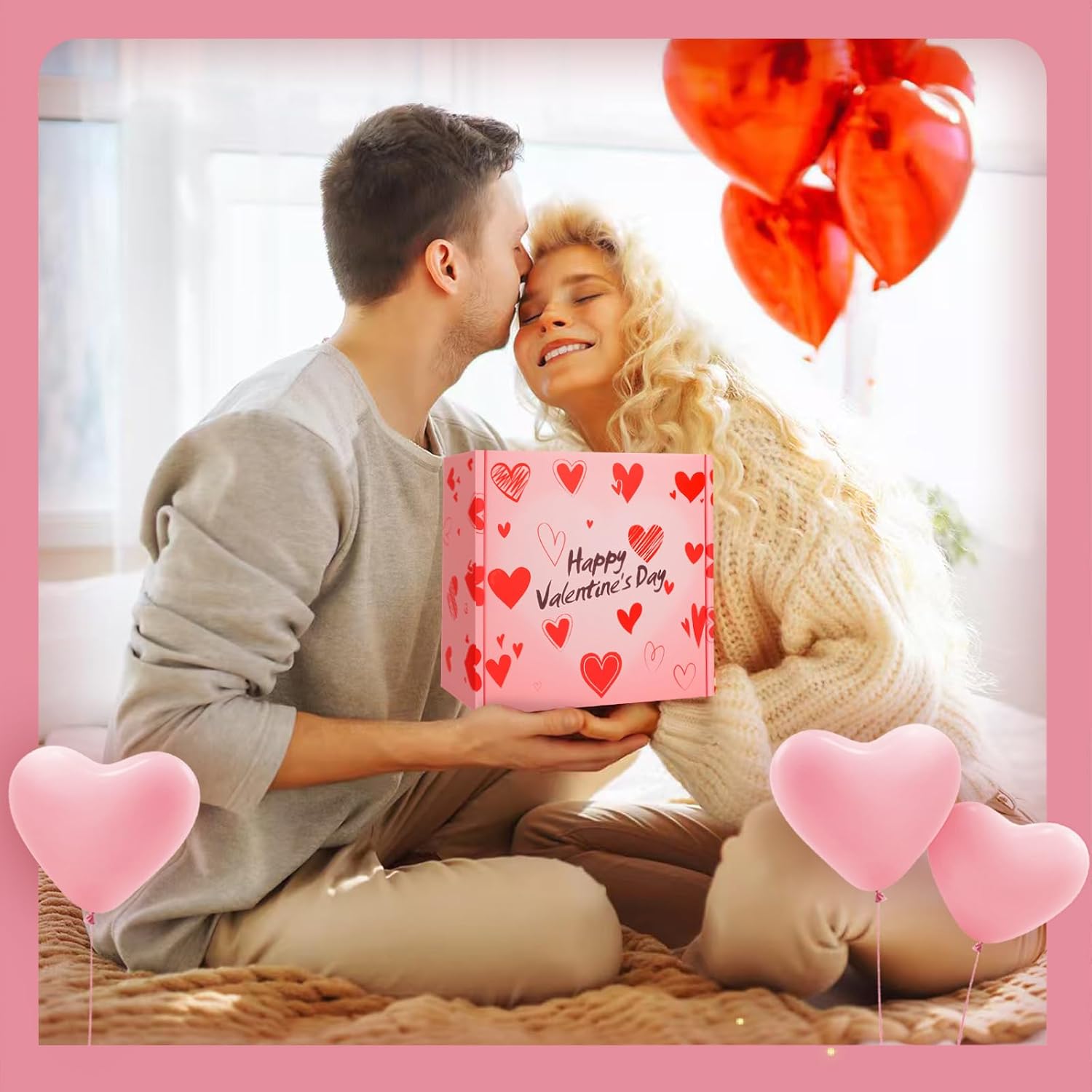 Valentine's Day Gift for Her,Valentine Gift Baskets for Women, Girlfriend, Her, Wife, Romantic Gifts for her, Unique Present for Wedding Engagement Anniversary Bulk Set 16oz Glass Cup - Image 7