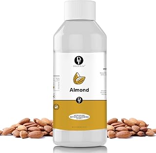 Dolce Flav Natural Almond Extract – 8 Ounce Water-Soluble Kosher, Sugar-Free, Concentrated Pure Almond Flavoring for Baking, Pastries & Beverages, Includes Measured Dropper