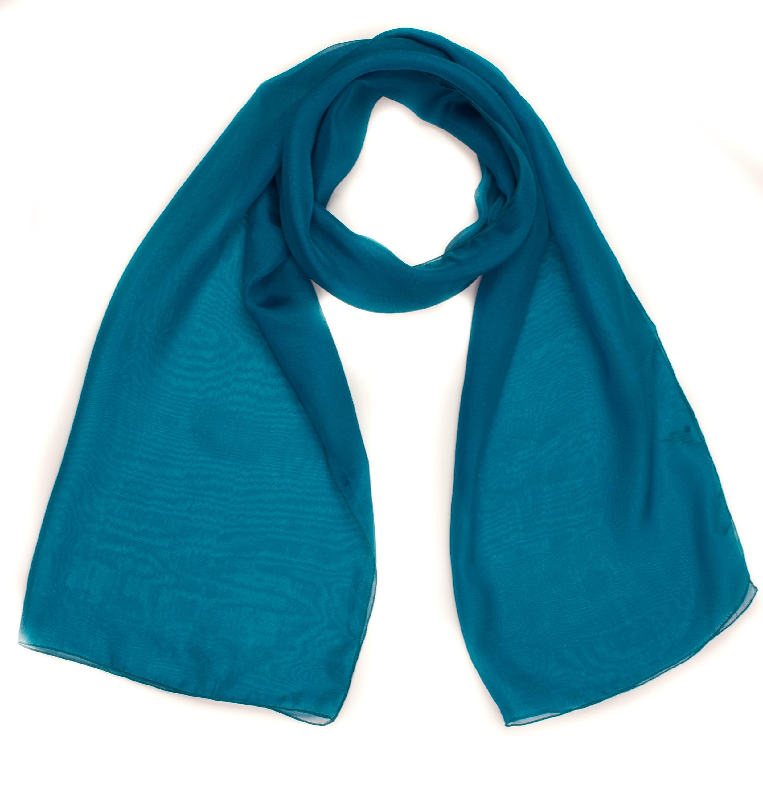 Mytoptrendz Women's Teal Mytoptrendz® - Plain Scarf Chiffon Scarf Sheer Wrap For Light Weight Neck Scarves And Wraps For (Teal)