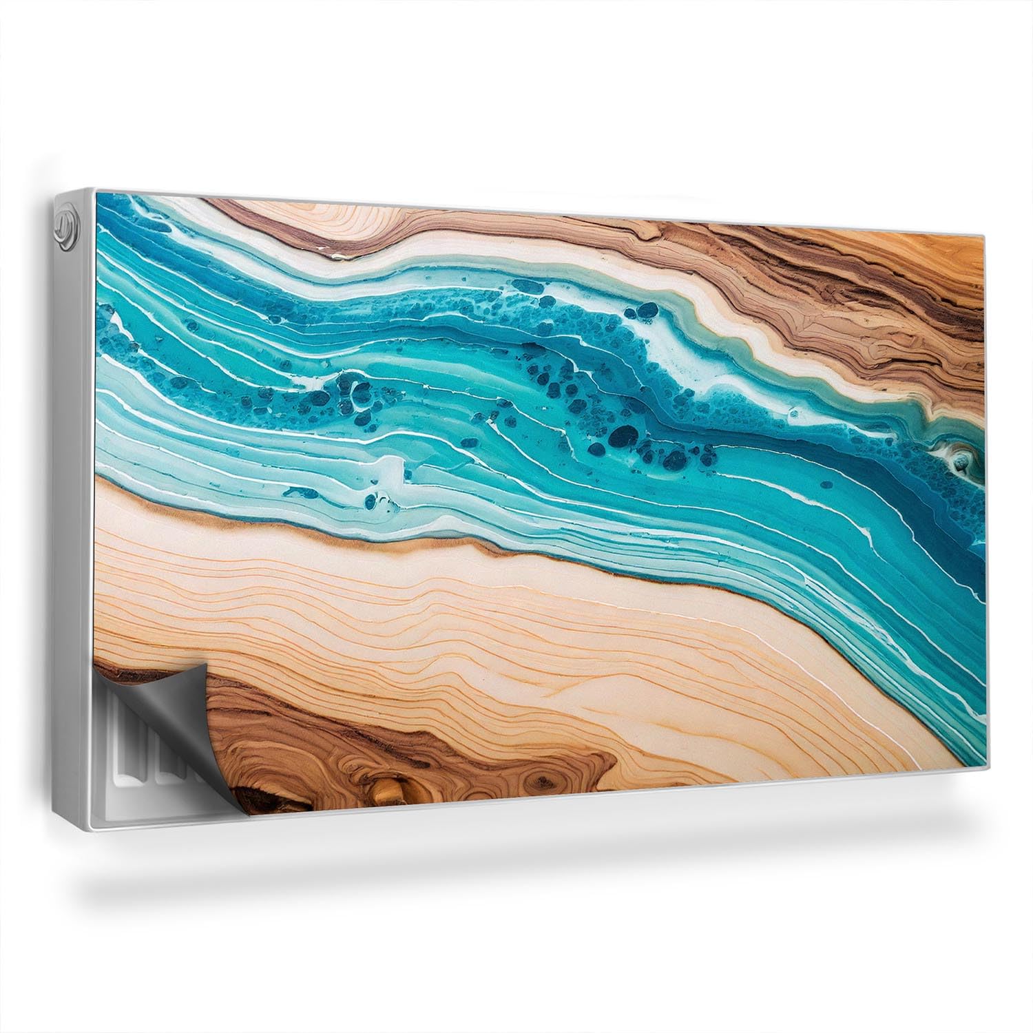 Couverture Magnétique 110x60 cm Tapis Design pour Radiateurs Cache Radiateur Bois de Résine